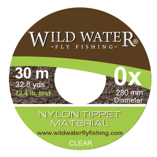 0X Nylon Tippet, 30m Spool | Wild Water Fly Fishing - Hazy Fly Fishing