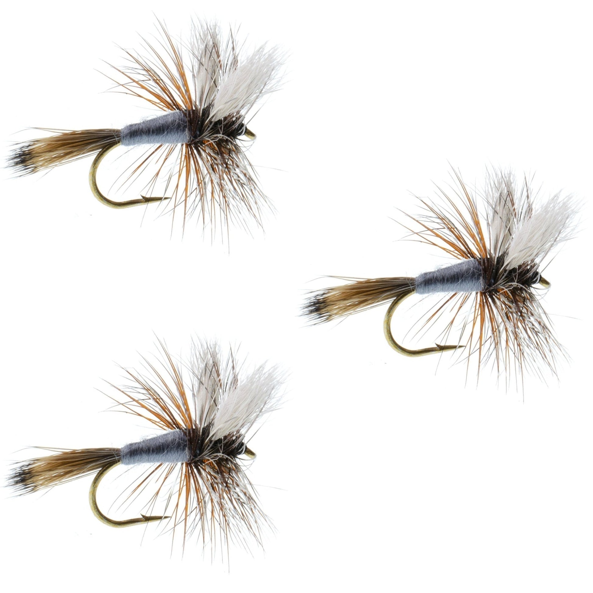 3 Pack Adams Wulff Classic Dry Fly - Hook Size 14 - Hazy Fly Fishing