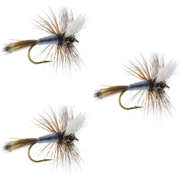 3 Pack Adams Wulff Classic Dry Fly - Hook Size 8 - Hazy Fly Fishing