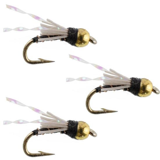3 Pack Beadhead Black 3 Dollar Dip Serendipity Wet Fly Fishing Flies - Hook Size 16 - Hazy Fly Fishing