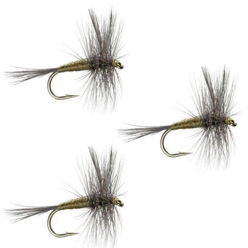 3 Pack Blue Wing Olive BWO Classic Dry Fly - Hook Size 20 - Hazy Fly Fishing