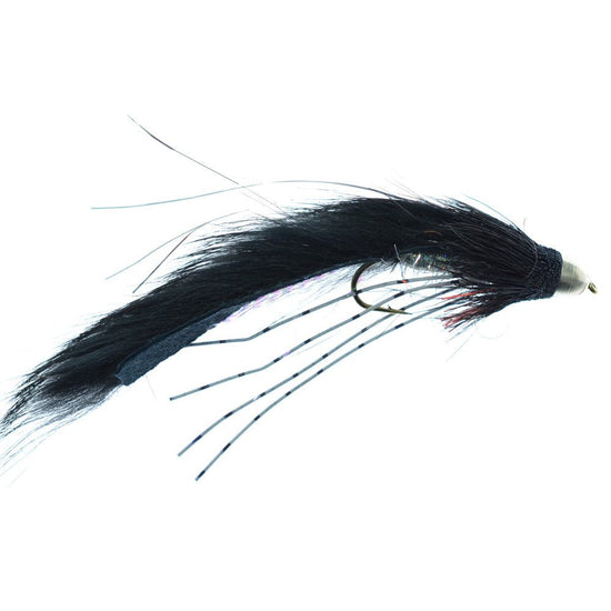 3 Pack Cone Head Muddy Buddy Trout and Bass Streamer Fly Lunchables - Black - Hook Size 4 - Hazy Fly Fishing