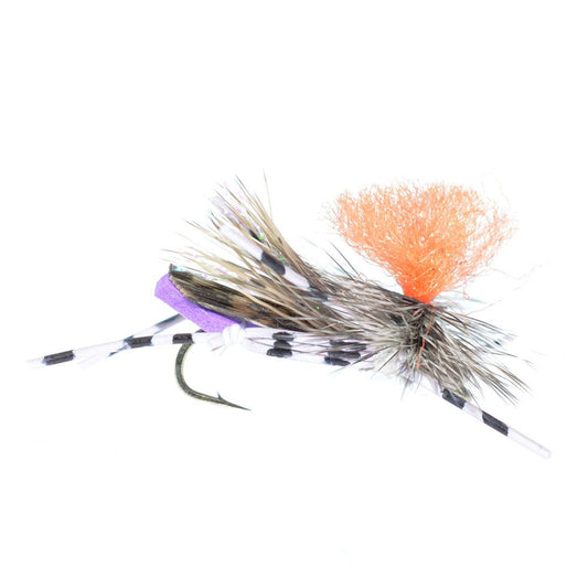 3 Pack Feth Hopper Purple - Foam Grasshopper Fly Pattern - Hook Size 10 - Hazy Fly Fishing
