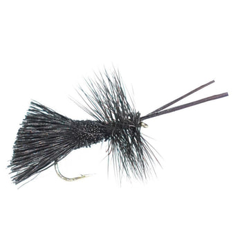 3 Pack Goddard Caddis Black Dry Fly - Hook Size 14 - Hazy Fly Fishing