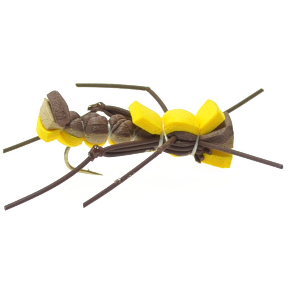3 Pack Mantis BLT Foam Body Grasshopper Fly - Hook Size 10 - Hazy Fly Fishing
