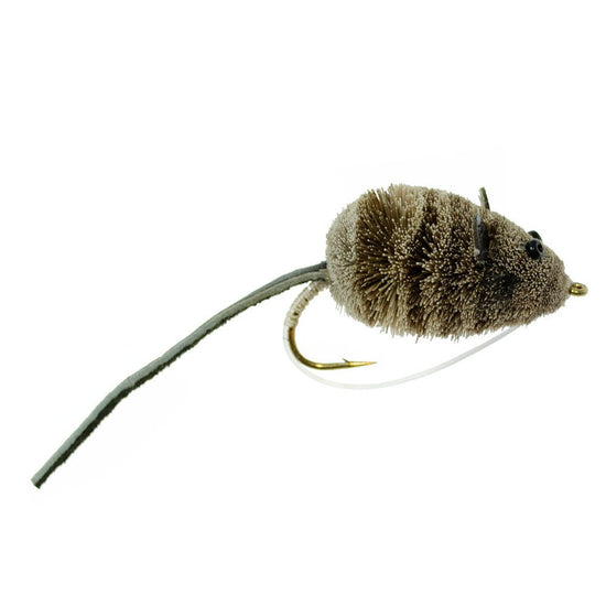 3 Pack Mighty Mouse Deer Hair Bug Size 4 - Bass Fly Fishing Bug Wide Gape Bass Hooks With Weed Guard - Hazy Fly Fishing