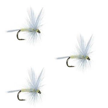 3 Pack Pale Morning Dun PMD Classic Dry Fly - Hook Size 14 - Hazy Fly Fishing