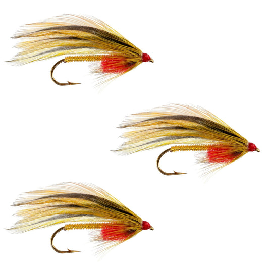3 Pack Platte River Special Classic Streamer Flies - Hook Size 4 - Hazy Fly Fishing