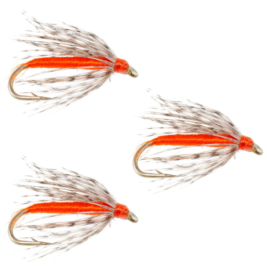 3 Pack Soft Hackle Partridge and Orange Fly Fishing Wet Flies - Hook Size 14 - Hazy Fly Fishing