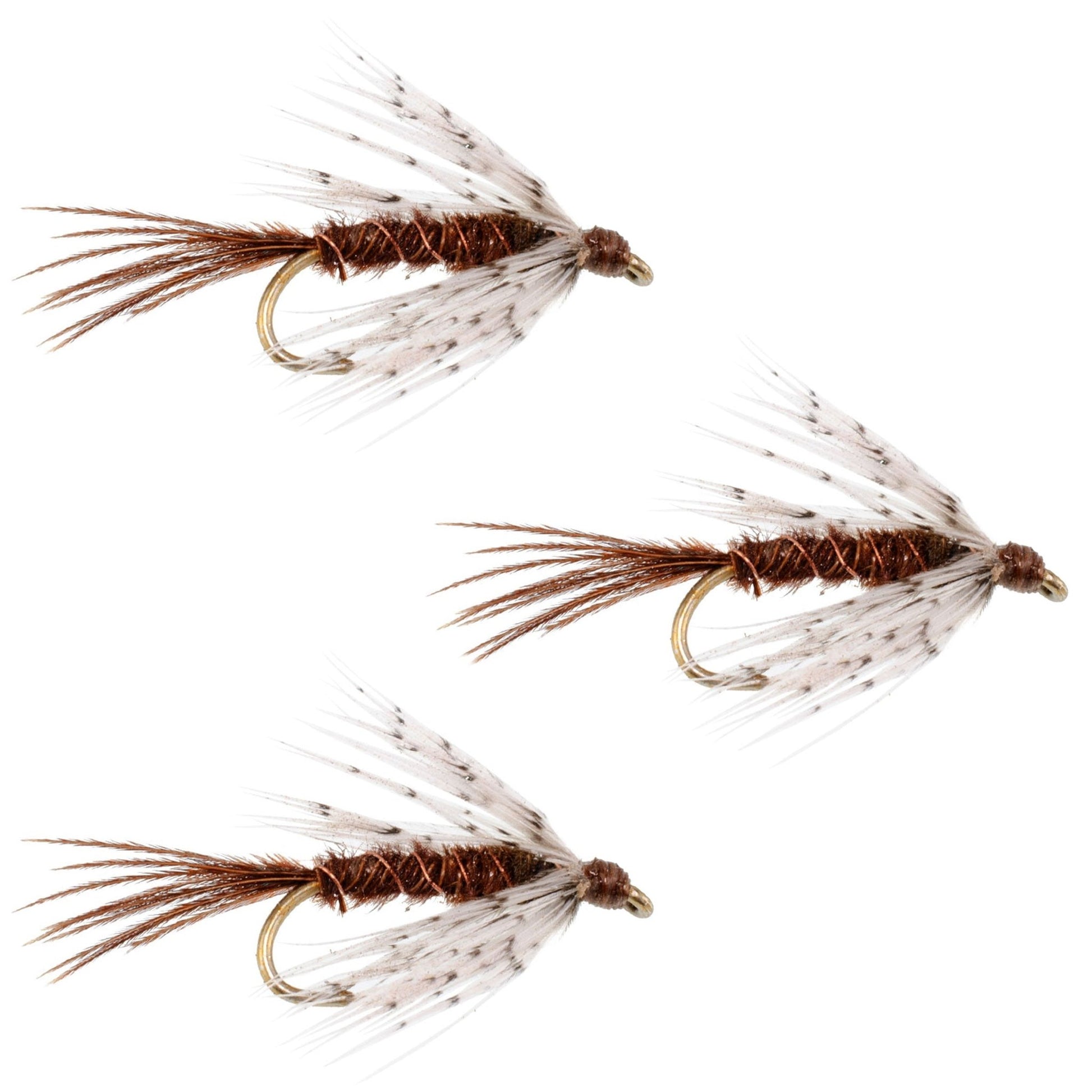 3 Pack Soft Hackle Partridge and Pheasant Tail Fly Fishing Wet Flies - Hook Size 14 - Hazy Fly Fishing