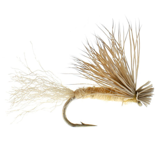 3 Pack Tan X Caddis Emerging Caddis Adult Trout Dry Fly - Hook Size 18 - Hazy Fly Fishing