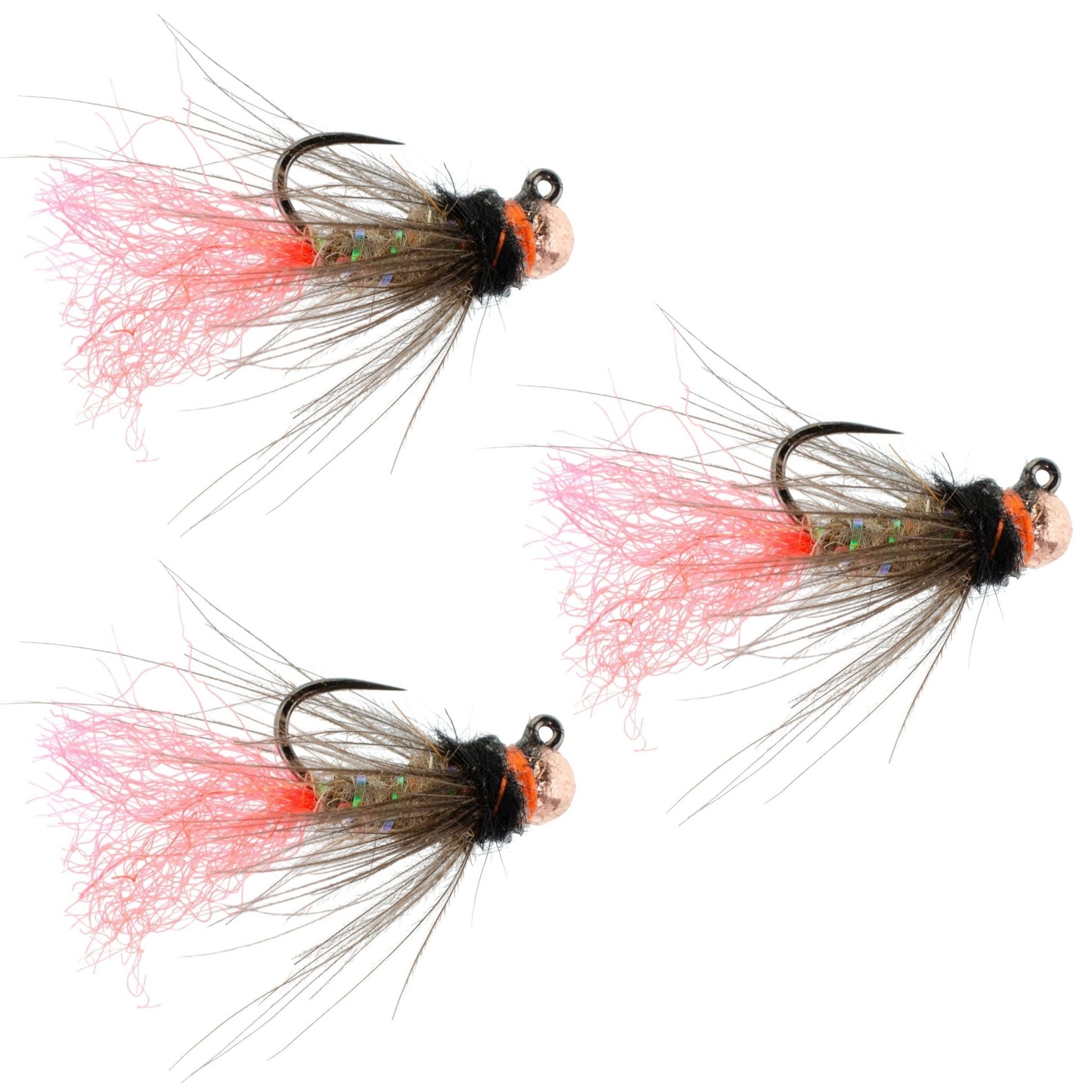 3 Pack Tungsten Bead Jig Tasmanian Devil Tactical Czech Nymph Euro Nymphing Fly - Size 16 - Hazy Fly Fishing