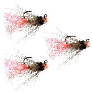 3 Pack Tungsten Bead Jig Tasmanian Devil Tactical Czech Nymph Euro Nymphing Fly - Size 16 - Hazy Fly Fishing