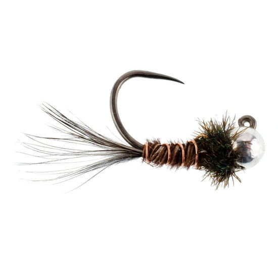 3 Pack Tungsten Bead Pheasant Tail Tactical Jig Czech Nymph Euro Nymphing Fly - Hook Size 16 - Hazy Fly Fishing