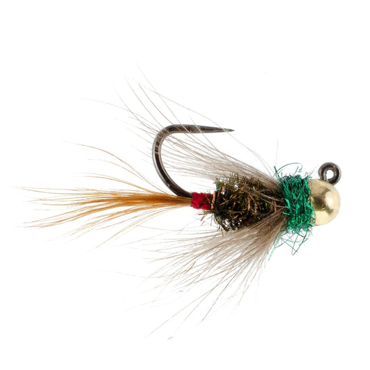 3 Pack Tungsten Bead Tactical CDC Frenchie Czech Nymph Euro Nymphing Fly - Hook Size 14 - Hazy Fly Fishing
