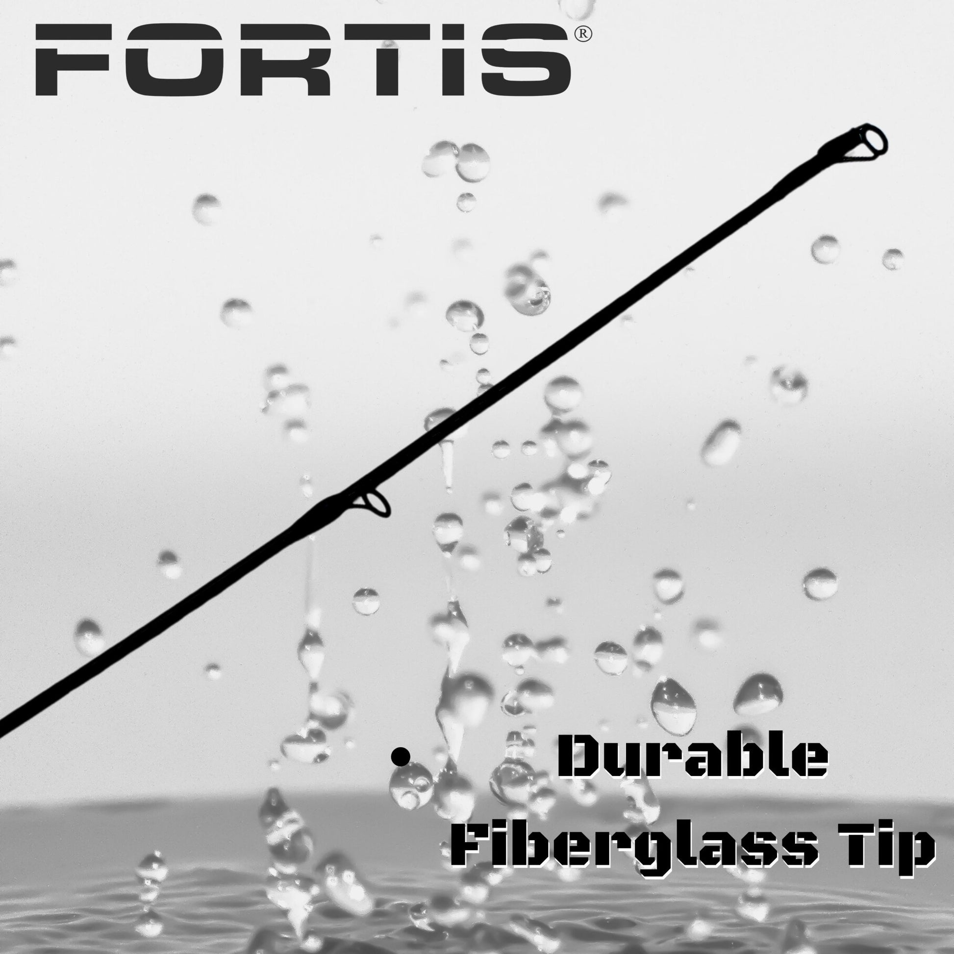 6' Fiberglass/Graphite Spinning Rod, Medium Heavy Action | 1 Piece | FORTIS - Hazy Fly Fishing