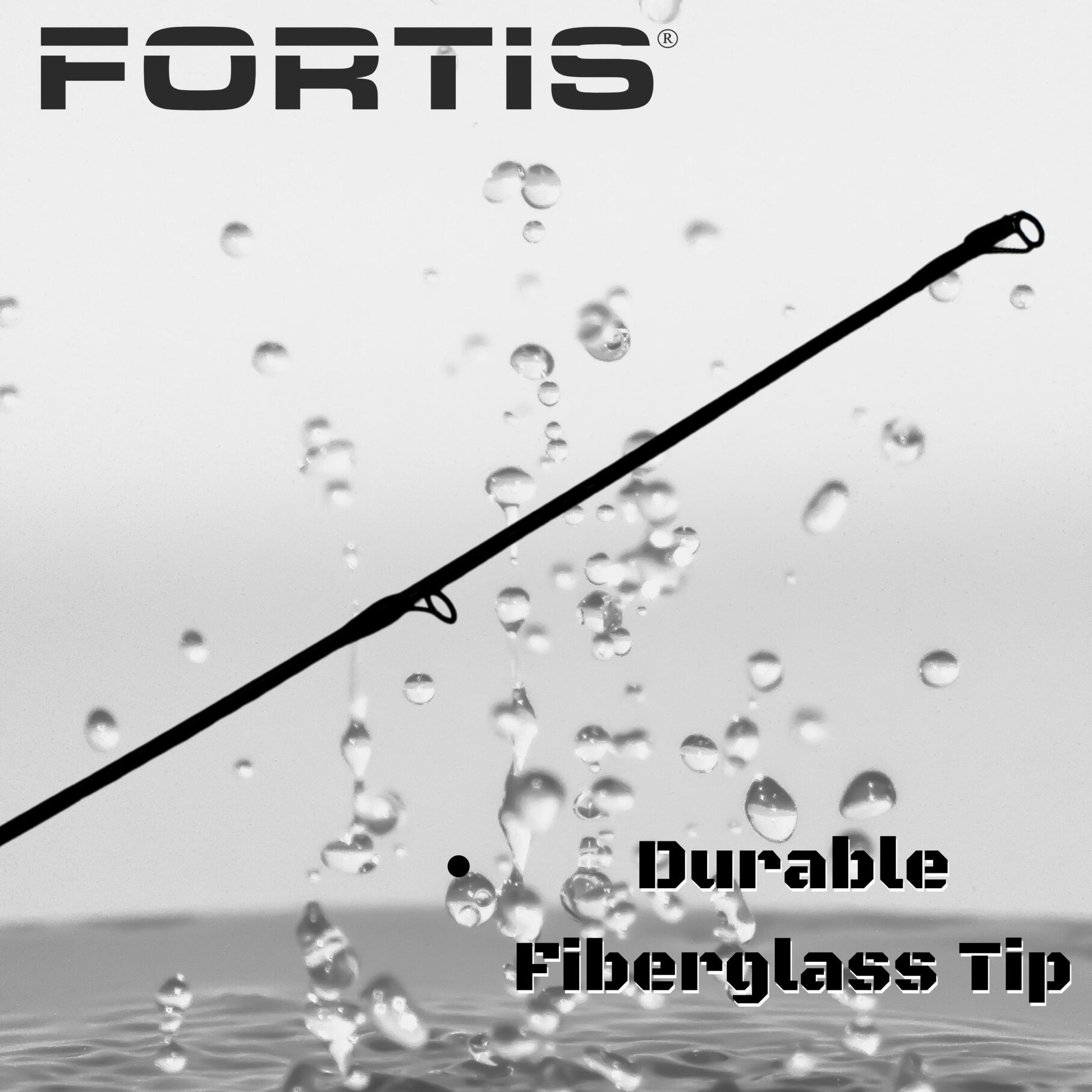 6'6" Fiberglass/Graphite Spinning Rod, Medium Heavy Action | 1 Piece | FORTIS - Hazy Fly Fishing