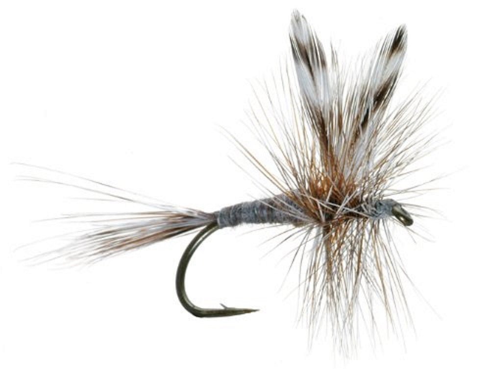 Adams Classic Dry Fly - 1 Dozen Flies Hook Size 14 - Hazy Fly Fishing