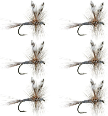 Adams Classic Dry Fly - 6 Flies Hook Size 18 - Hazy Fly Fishing