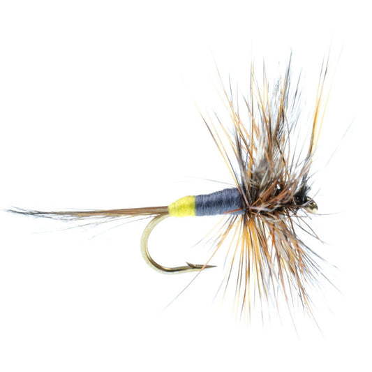 Adams Female Classic Dry Fly - 1 Dozen Flies - Hook Size 14 - Hazy Fly Fishing