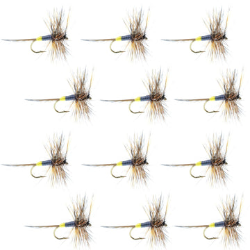 Adams Female Classic Dry Fly - 1 Dozen Flies - Hook Size 16 - Hazy Fly Fishing
