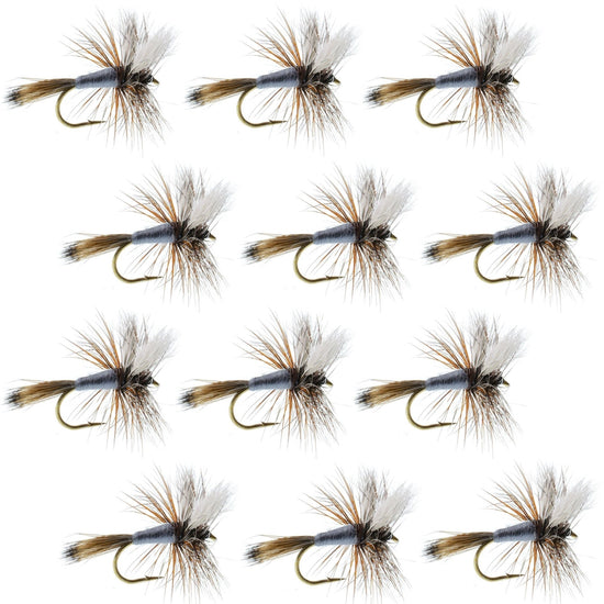 Adams Wulff Classic Dry Fly 1 Dozen Flies Hook Size 12 - Hazy Fly Fishing