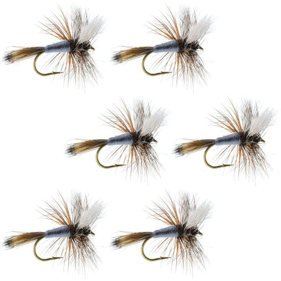 Adams Wulff Classic Dry Fly - 6 Flies - Hook Size 10 - Hazy Fly Fishing