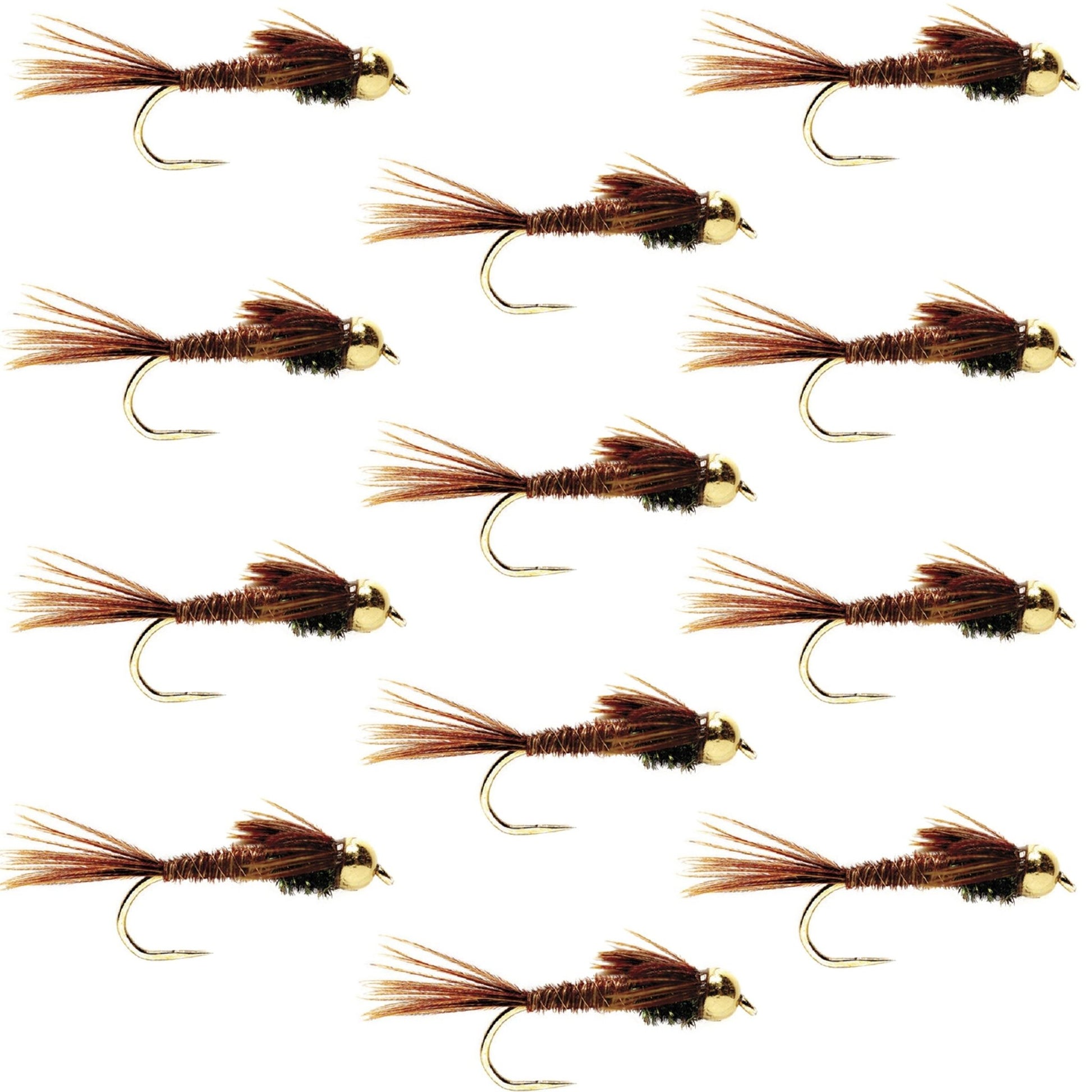 Barbless Bead Head Pheasant Tail Nymph Fly 1 Dozen Flies Hook Size 18 - Hazy Fly Fishing