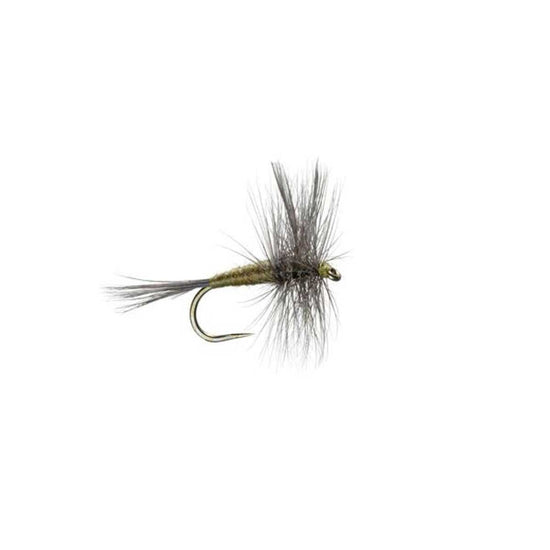 Barbless Blue Winged Olive BWO Classic Trout Dry Fly Fishing Flies - Set of 6 Flies Size 18 - Hazy Fly Fishing
