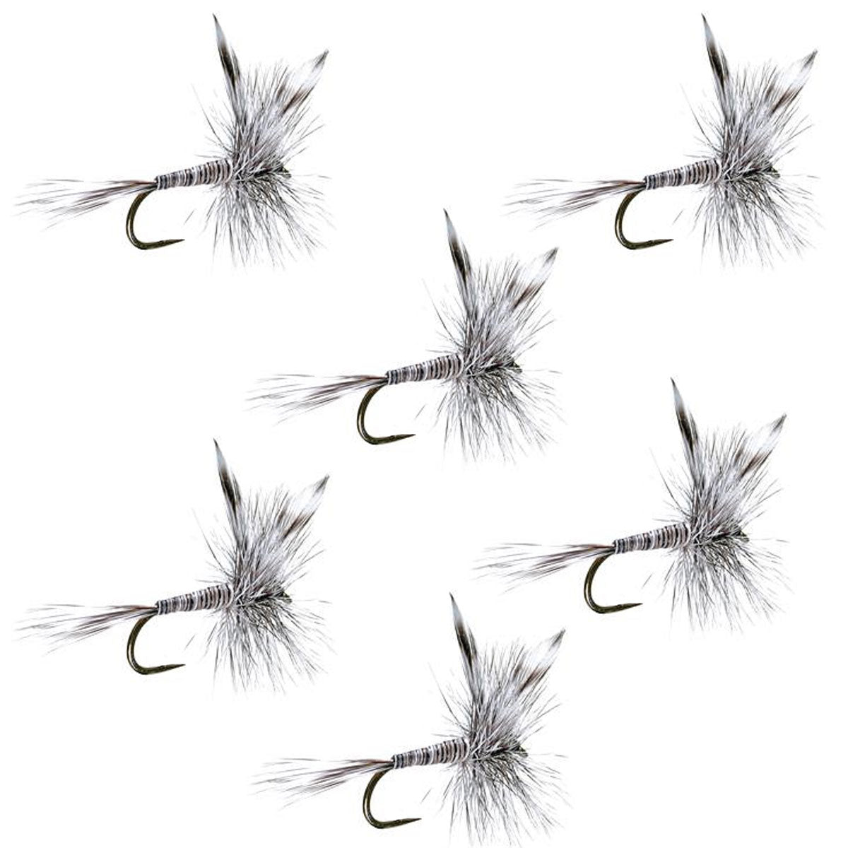 Barbless Mosquito Classic Trout Dry Fly Fishing 6 Flies - Hook Size 14 - Hazy Fly Fishing