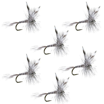 Barbless Mosquito Classic Trout Dry Fly Fishing 6 Flies - Hook Size 14 - Hazy Fly Fishing