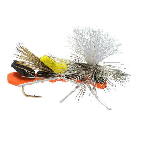 Basics Collection - Parachute Chernobyl Ant Foam Dry Fly Assortment - 10 Dry Fishing Grasshopper Dropper Flies - 5 Patterns - Hook Size 10 - Hazy Fly Fishing