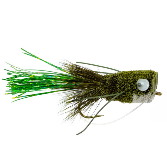 Bass Bug Collection - 24 Bass Fly Fishing Flies - Surface Poppers Frog, Rat, Mouse And Divers - Hook Sizes 2,4, 6, 8 - Hazy Fly Fishing