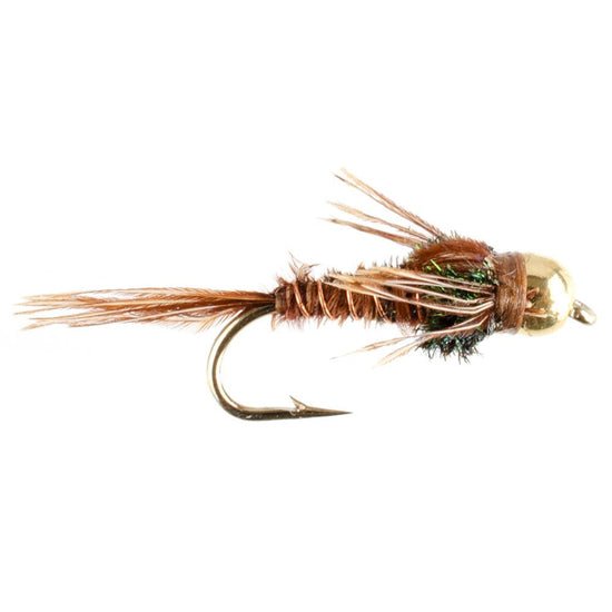 Bead Head Pheasant Tail Nymph Fly Fishing Flies - 6 Flies Hook Size 12 - Hazy Fly Fishing