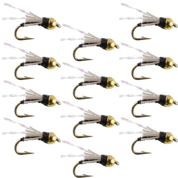 Beadhead Black 3 Dollar Dip Serendipity Wet Fly Fishing Flies - 1 Dozen Flies Hook Size 18 - Hazy Fly Fishing