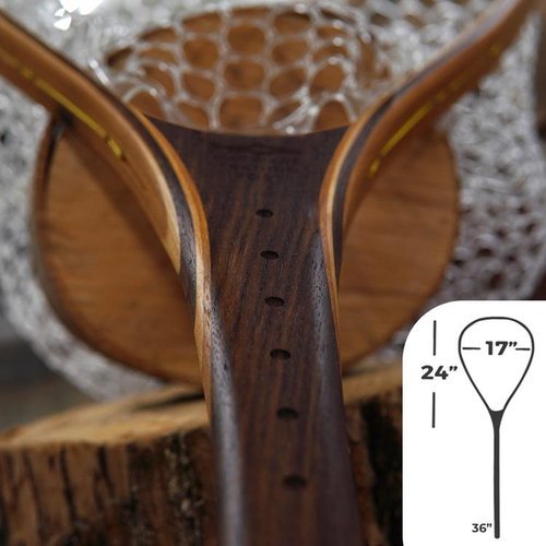 Big Dipper 24"x17" - Measurement Dots Engraved - Natural Fly Fishing Traditional Landing Net - Handcrafted & Made in USA - Hazy Fly Fishing