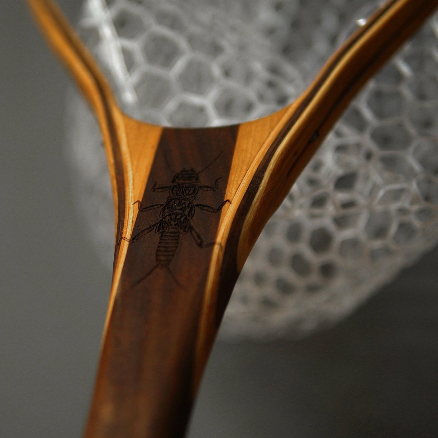 Big Dipper 24"x17" - Stonefly Engraved - Natural Fly Fishing Traditional Landing Net - Handcrafted & Made in USA - Hazy Fly Fishing