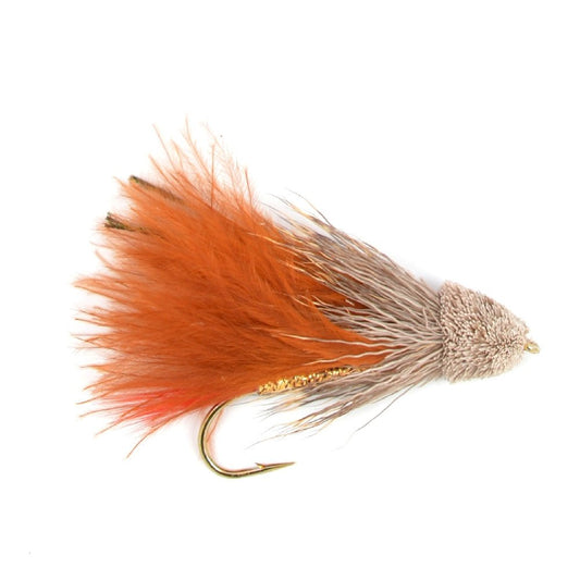 Brown Marabou Muddler Minnow Streamer Flies - 4 Fly Fishing Flies - Hook Size 4 - Hazy Fly Fishing