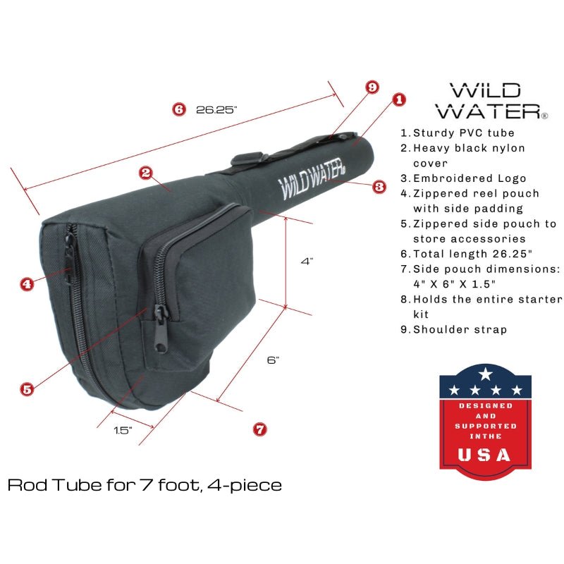 CNC Fly Reel Fly Fishing Kit, 3/4wt Rod | 7ft | 4 - piece | Wild Water Fly Fishing - Hazy Fly Fishing