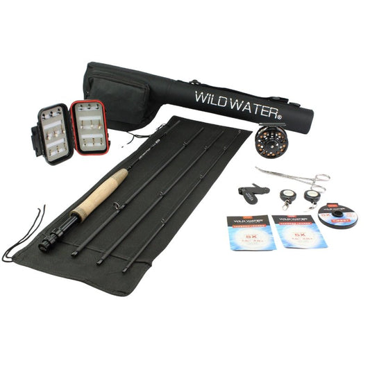 CNC Fly Reel Fly Fishing Kit, 3/4wt Rod | 7ft | 4 - piece | Wild Water Fly Fishing - Hazy Fly Fishing