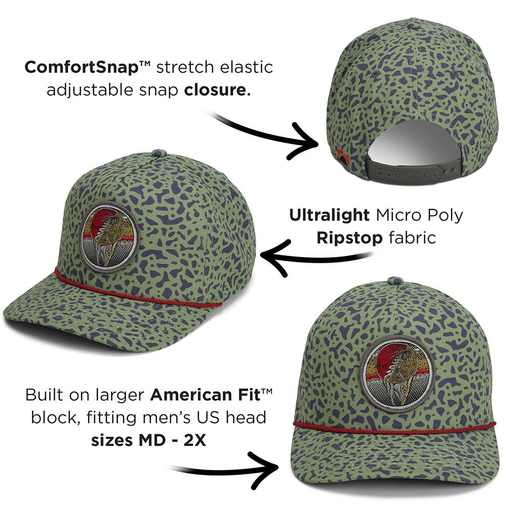 Dead Drift Fly Fishing Patch Trucker Hat Rope Cap - Hazy Fly Fishing
