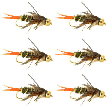 Double Bead Twenty Incher Nymph Fly Fishing Flies - 6 Flies Hook Size 14 - Hazy Fly Fishing