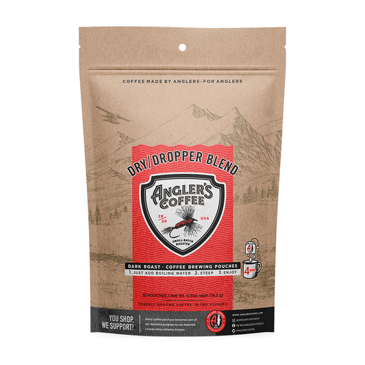 Dry Dropper Single Serve - Fresh Brew Coffee Pouch - Hazy Fly Fishing