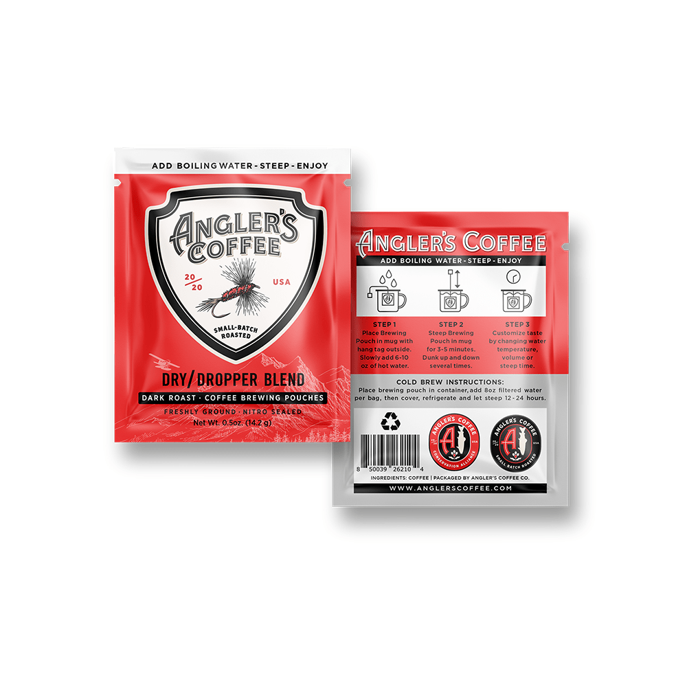 Dry Dropper Single Serve - Fresh Brew Coffee Pouch - Hazy Fly Fishing