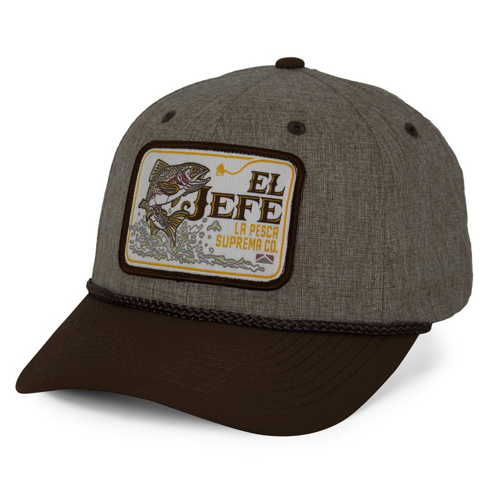 El Jefe Supremo Fishing 6 - Panel Meshback Rope Cap - Hazy Fly Fishing