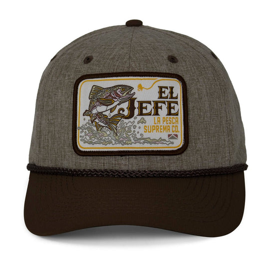 El Jefe Supremo Fishing 6 - Panel Meshback Rope Cap - Hazy Fly Fishing