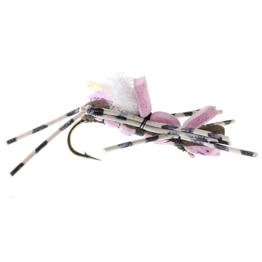 Fat Albert Pink Foam Body Grasshopper Fly - 1 Dozen Flies Hook Size 10 - Hazy Fly Fishing