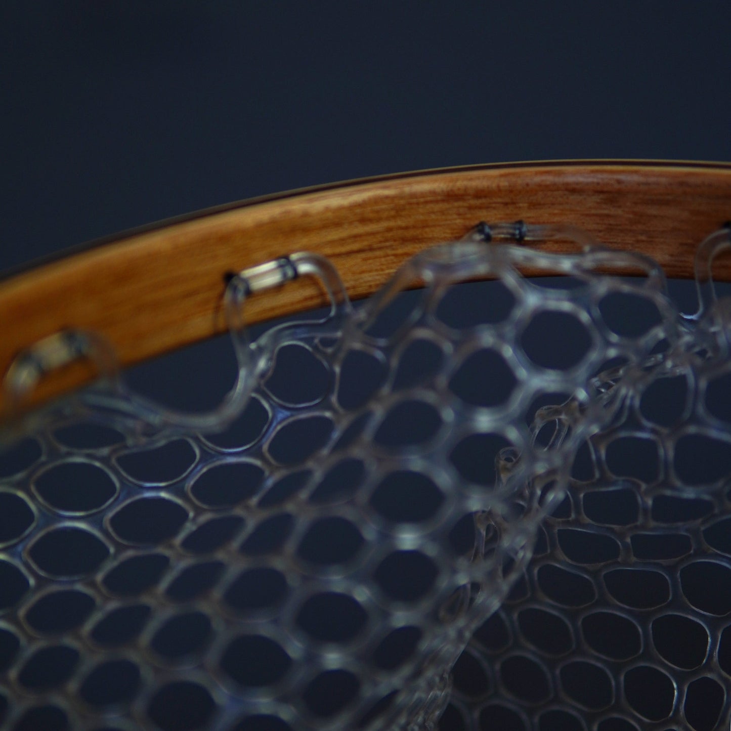Fat Jake 16"x12" - Rainbow Trout Engraved - Natural Fly Fishing Traditional Landing Net - Handcrafted & Made in USA - Hazy Fly Fishing