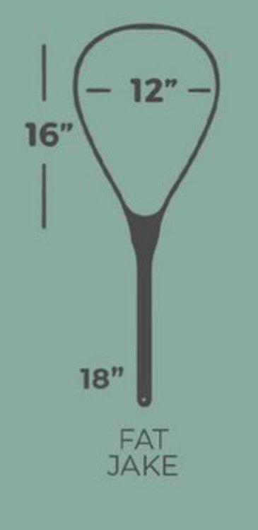 Fat Jake 16"x12" - Rainbow Trout Engraved - Natural Fly Fishing Traditional Landing Net - Handcrafted & Made in USA - Hazy Fly Fishing