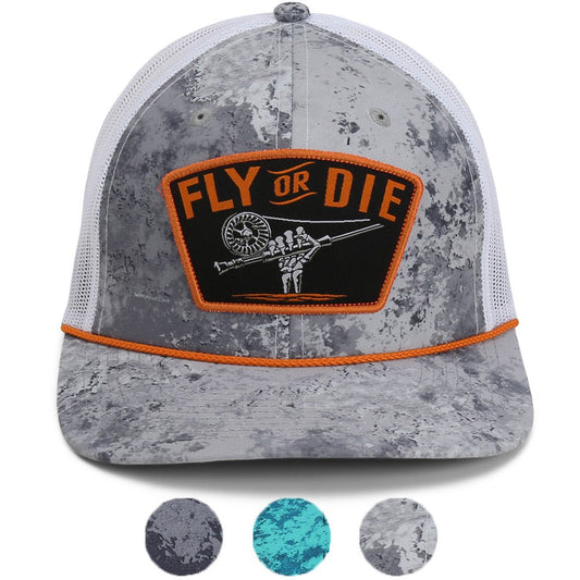 Fly or Die Hat Fly Fishing Mesh Back Rope Cap - Hazy Fly Fishing